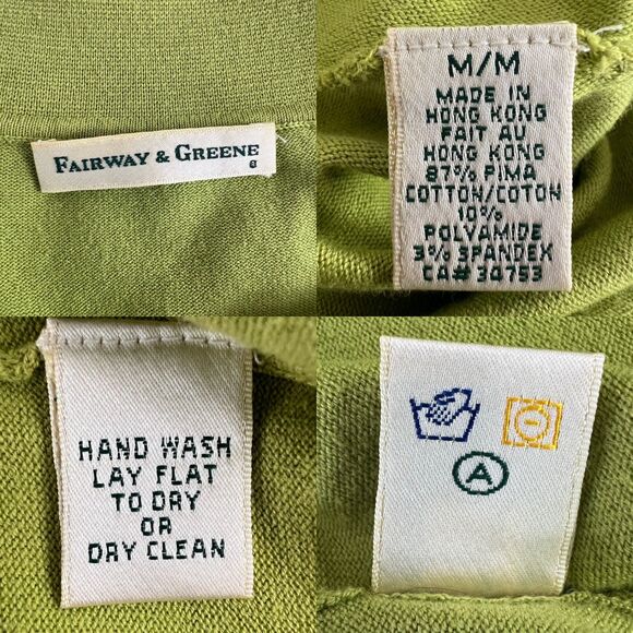 Vintage Fairway & Greene Masters Short Sleeve Lightweight Polo Sweater Size M - Picture 4 of 10